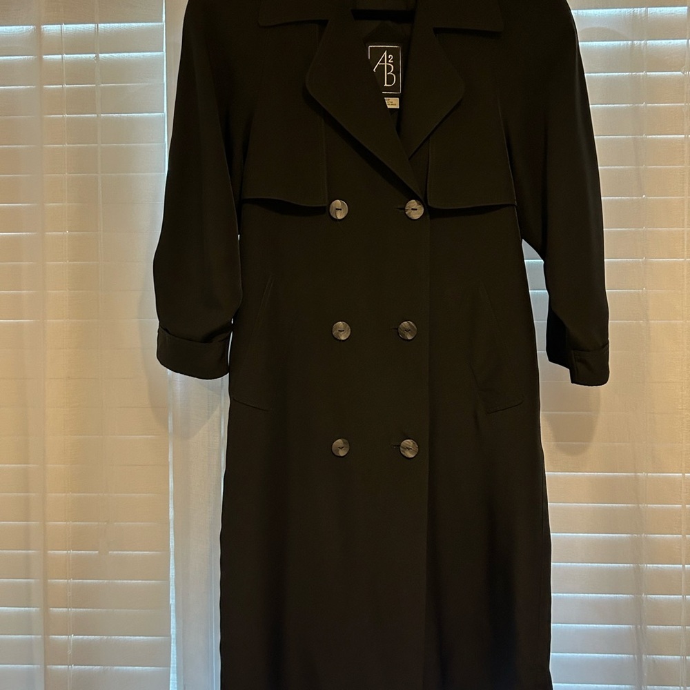 Black Double-Breasted Women's Coat